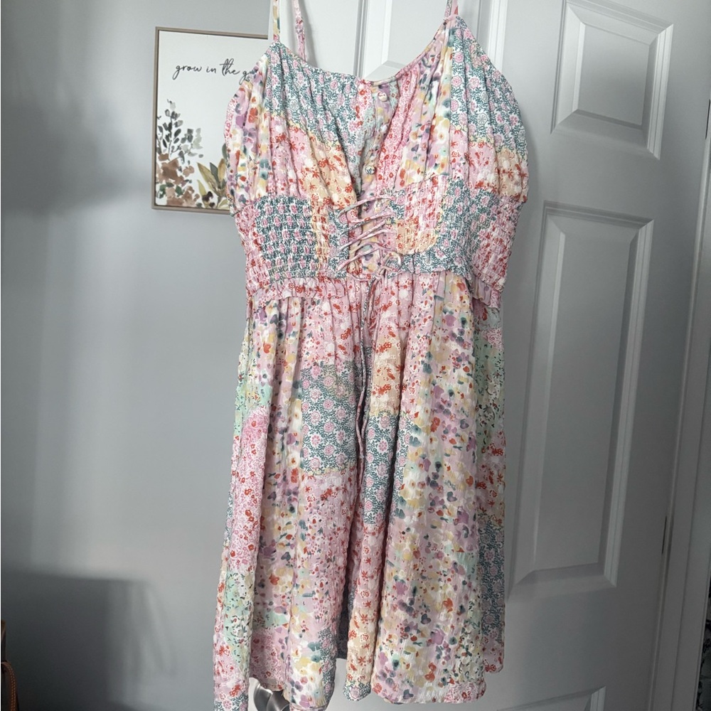 NWT Altar’d State Floral Patchwork Sundress